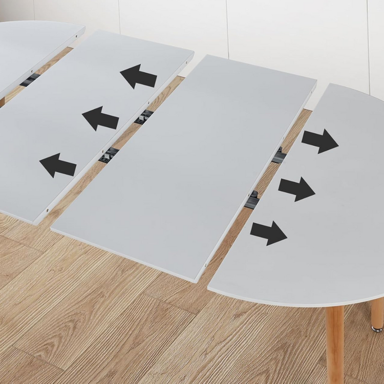 Mesa Extensible Bayona Blanca | 100cm a 180cm