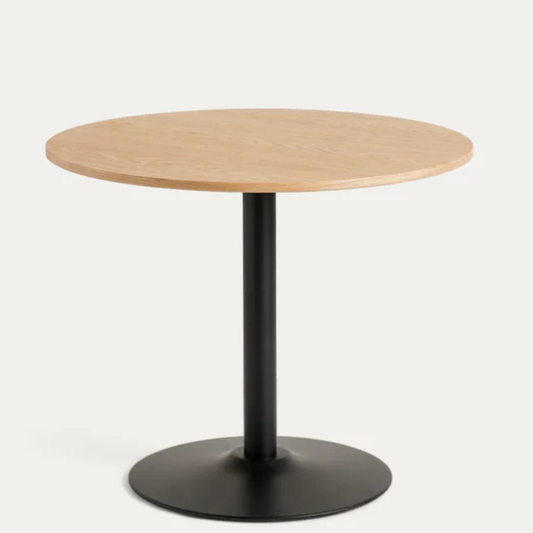 Mesa Redonda Letta Nórdica 80cm | Metal & MDF
