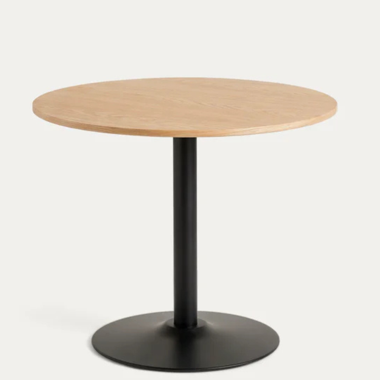 Mesa Redonda Letta Nórdica 80cm | Metal & MDF