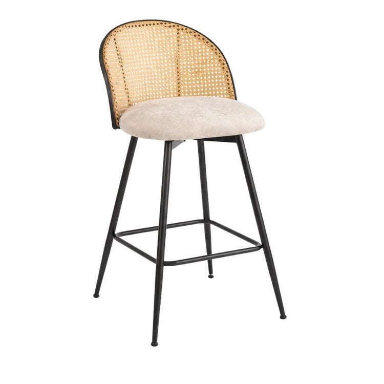 Pack 2 taburete Bar Carolla Beige 62 cm | Asiento Giratorio 360°