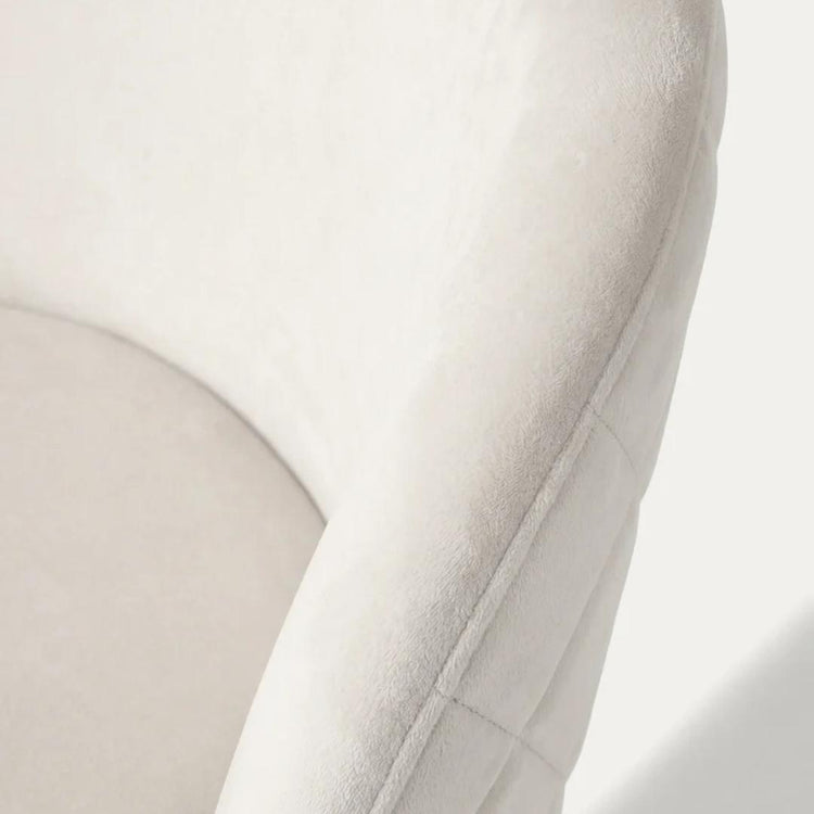 Taburete de Bar Eloina 65cm | Felpa Beige y Pata Negra