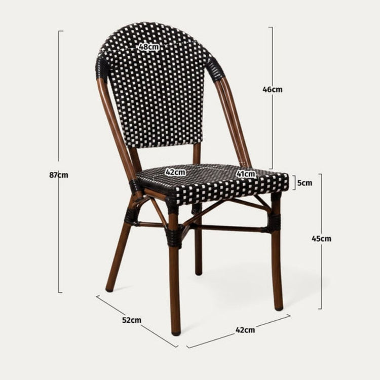 Silla Parisina Donato Blanco/Negro