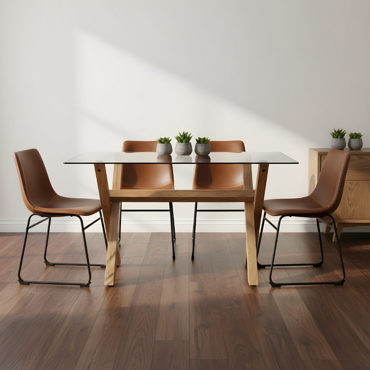 Comedor Mesa Xinia 130X80 + 4 Sillas Toscana