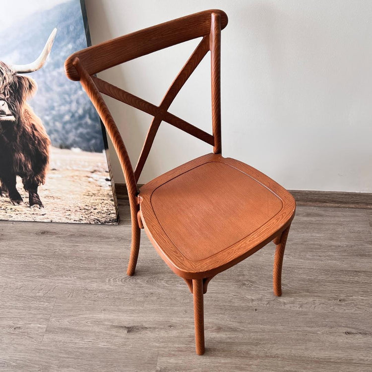 Silla Crossback Vintage | Efecto Madera