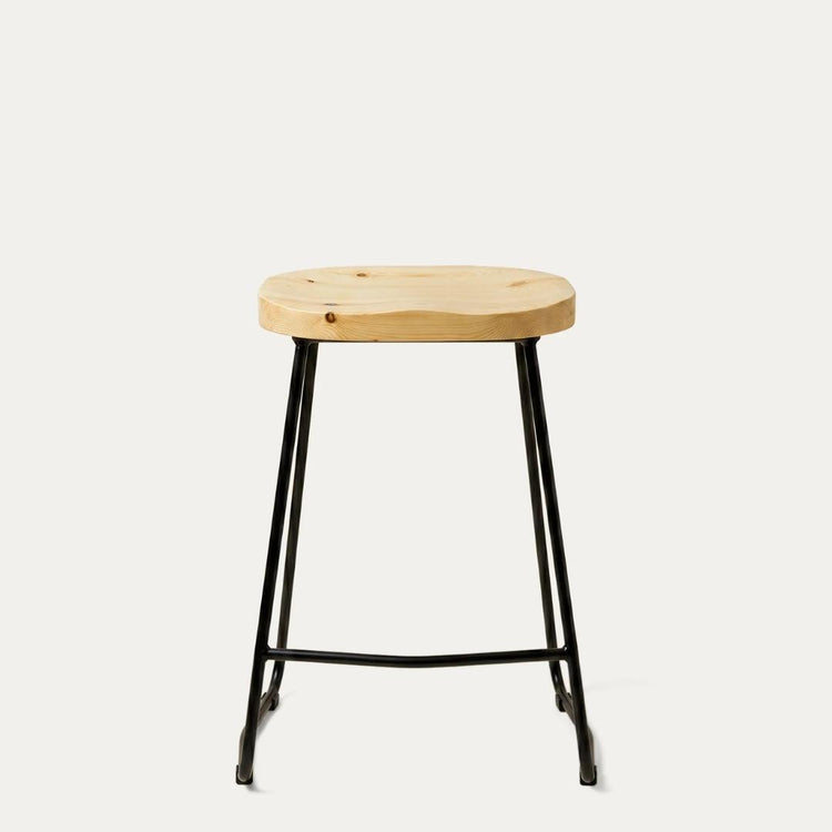 Taburete Piso Virginia 66 cm | Madera & Metal