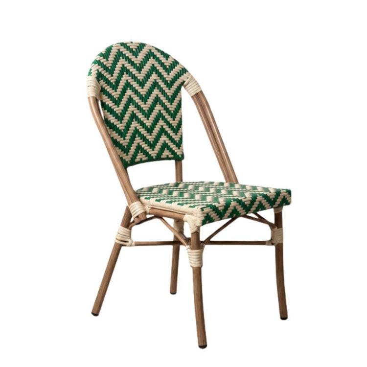 Silla Parisina Adolfo Verde/Beige