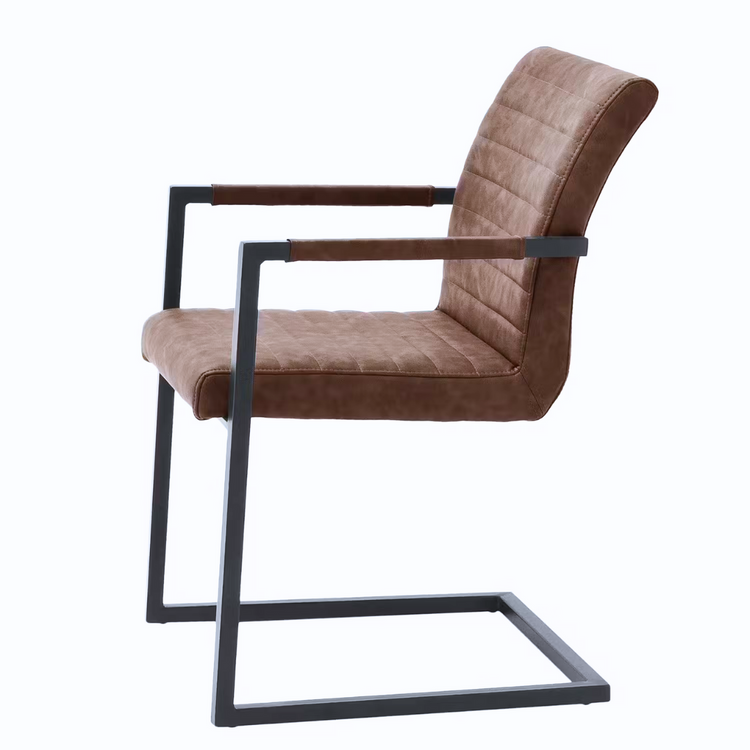 Silla Ivon | Elegancia y Confort en Eco Cuero Café