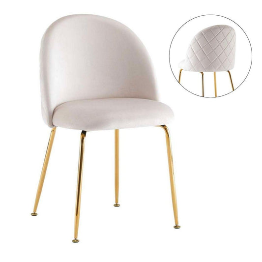 Silla Adela | Felpa & Metal Dorado