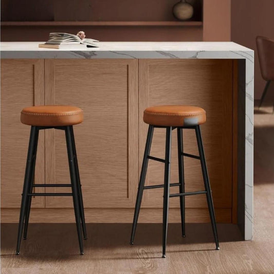 Pack 2 Taburetes Bar Brown 76cm  | Ecocuero Café