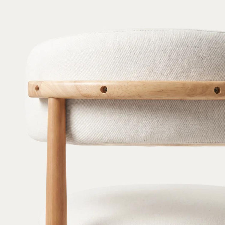 Silla Makena Lino Beige | Madera Natural
