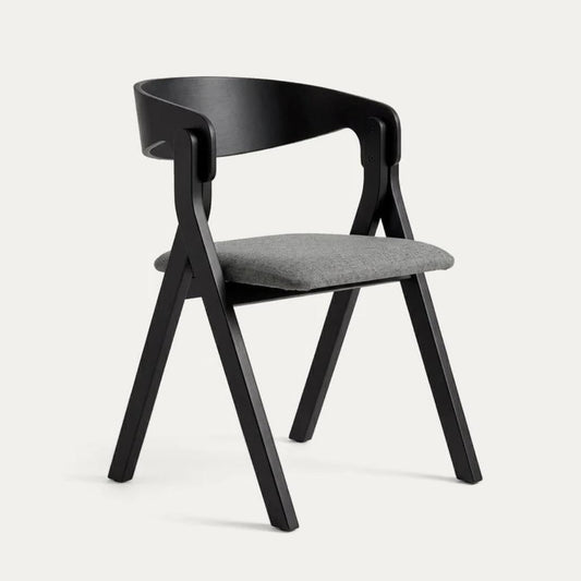 Silla Charley Negro | Madera & Tela
