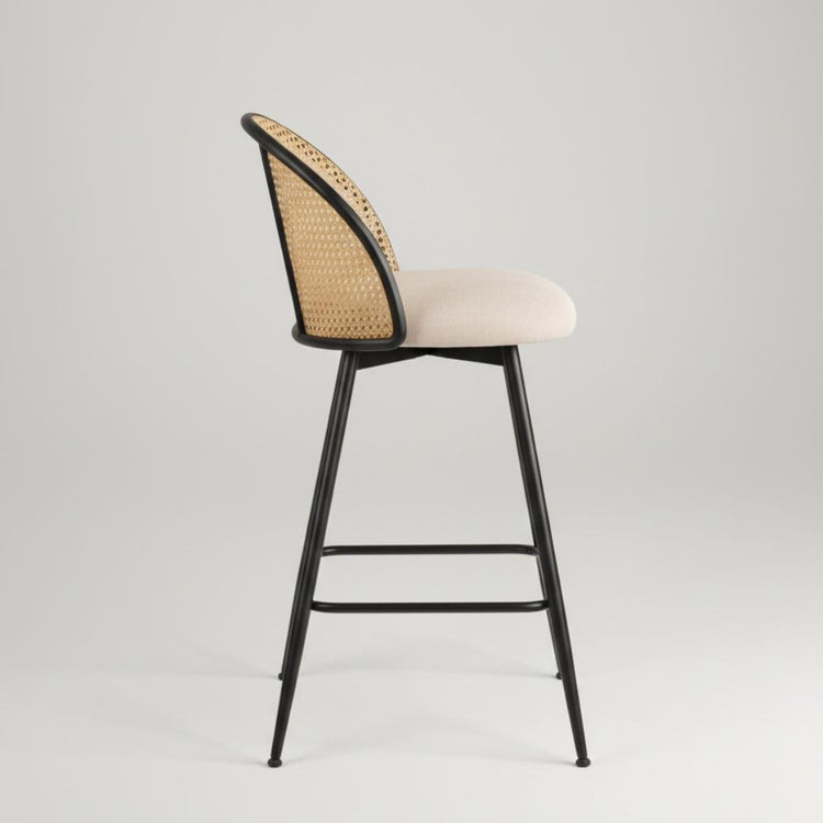 Pack 2 taburete Bar Carolla Beige 62 cm | Asiento Giratorio 360°