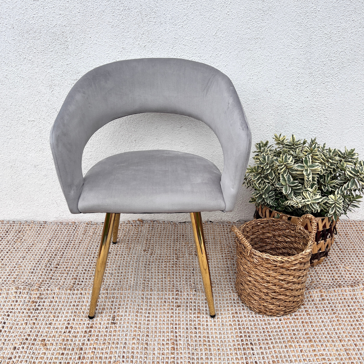 Sitial Sillón Siena Gris | Comodidad y Resistencia en Terciopelo