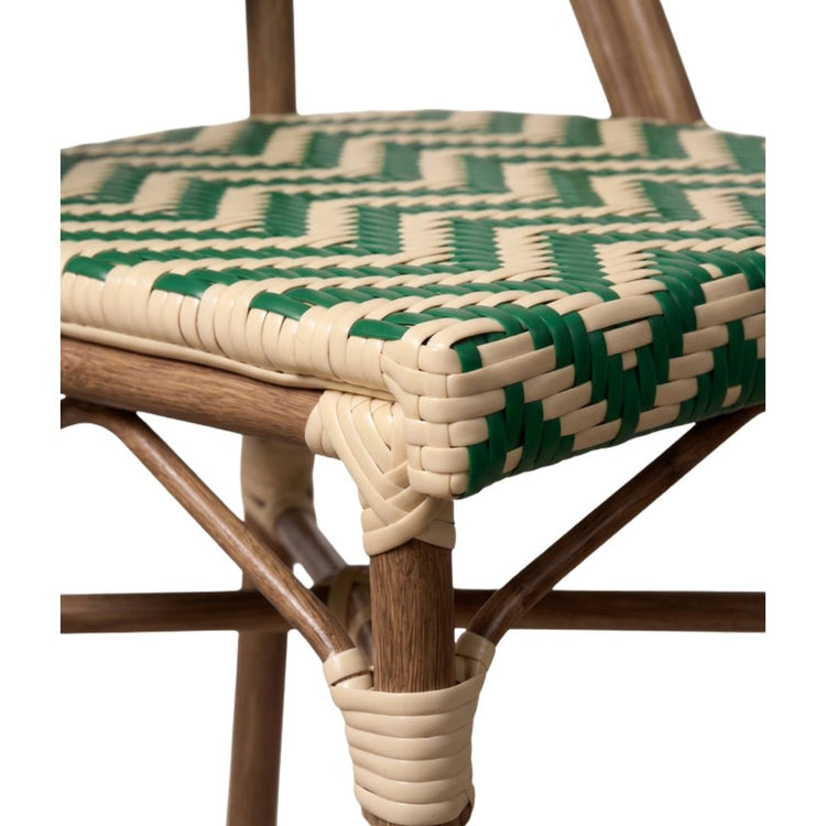 Silla Parisina Adolfo Verde/Beige