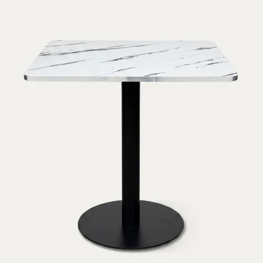 Mesa Cuadrada Roma Blanco 70x70cm | Efecto Mármol