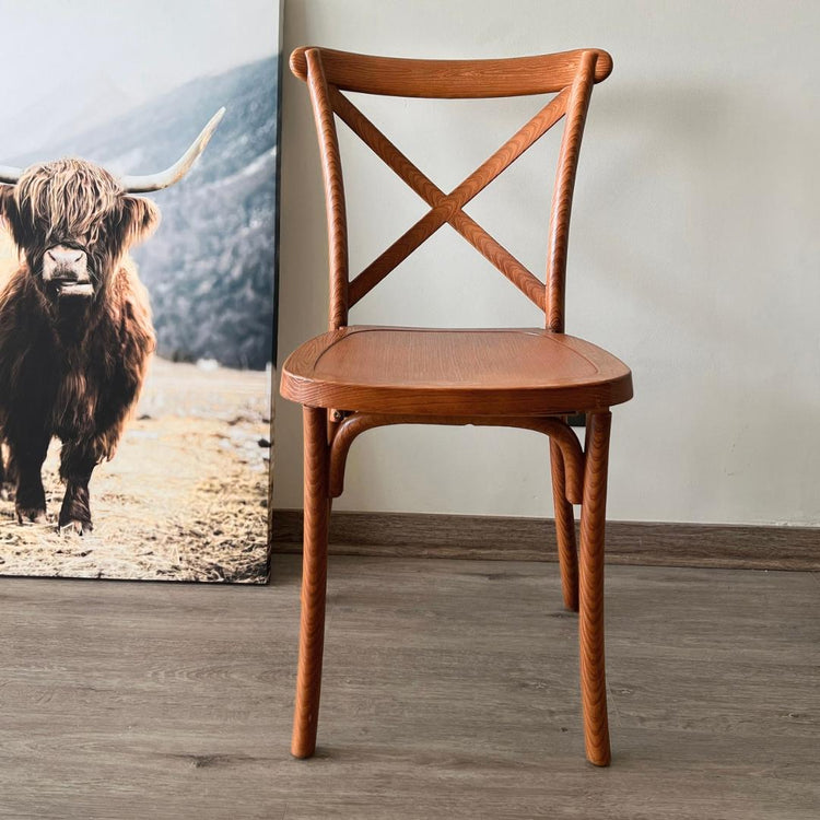 Silla Crossback Vintage | Efecto Madera