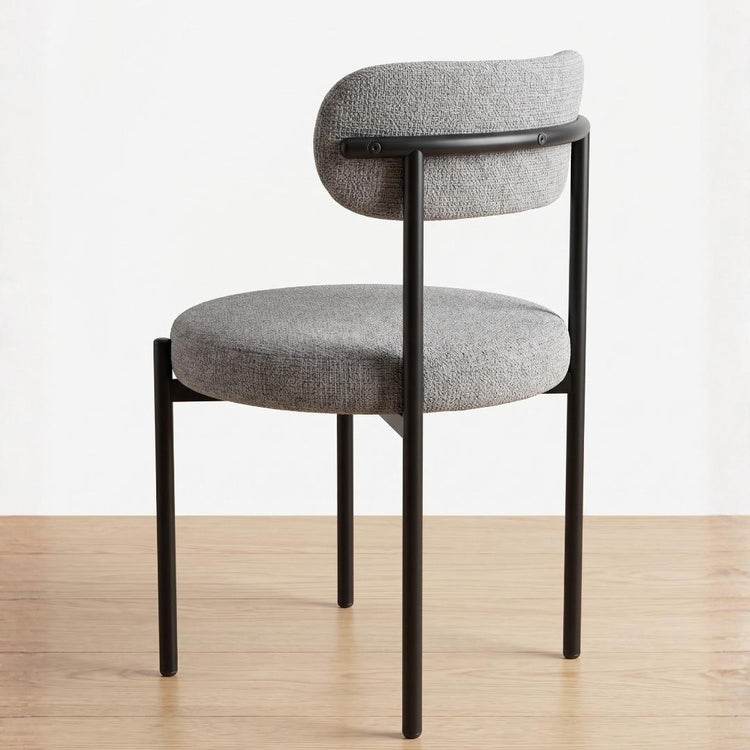 Silla Makena Gris | Metal y Lino