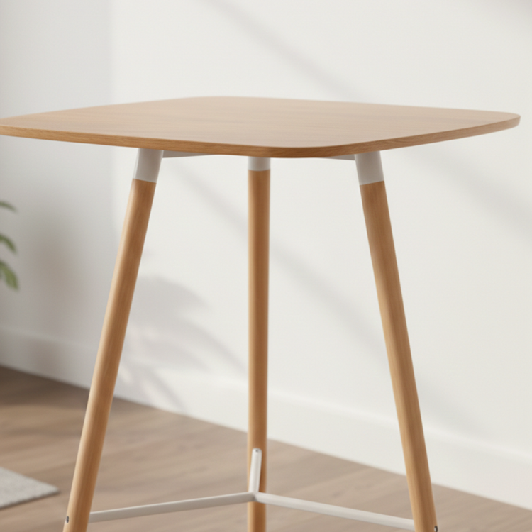 Mesa Alta Bar Moira | Natural 70x70x105 cm