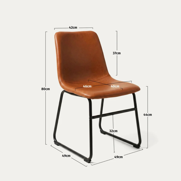 Pack 4 Sillas Comedor Toscana | Eco Cuero Terracota