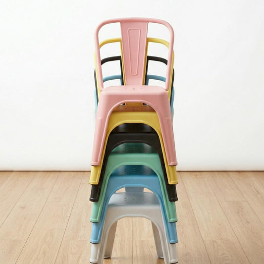 Silla Tolix Kids | Polipropileno Negro | Resistente y Apilable