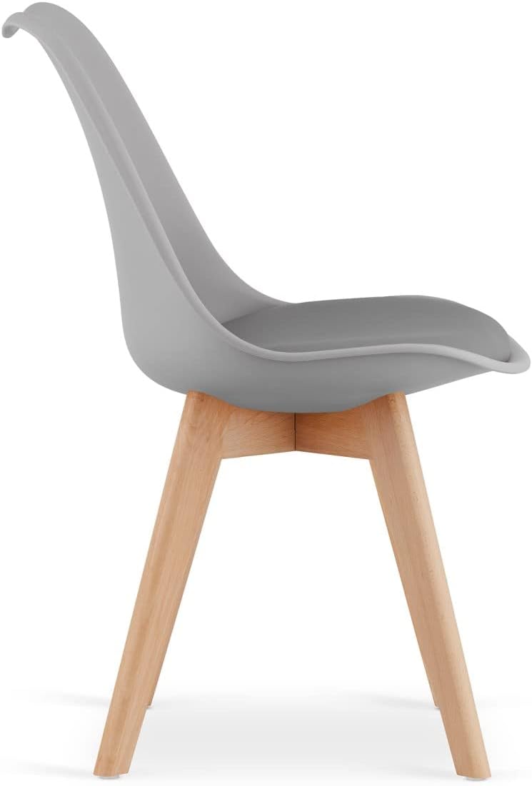Pack 4 Tulip Gris Acolchadas | Diseño Moderno