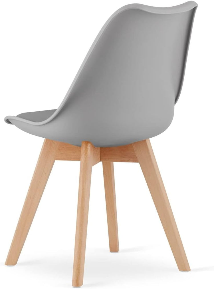 Pack 4 Tulip Gris Acolchadas | Diseño Moderno