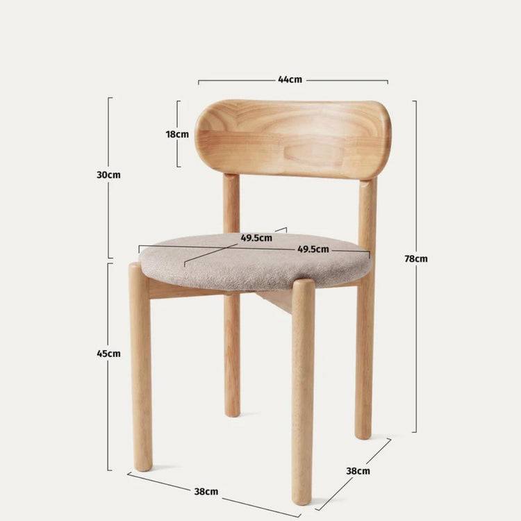 Silla Miranda | Madera y Tela Arena