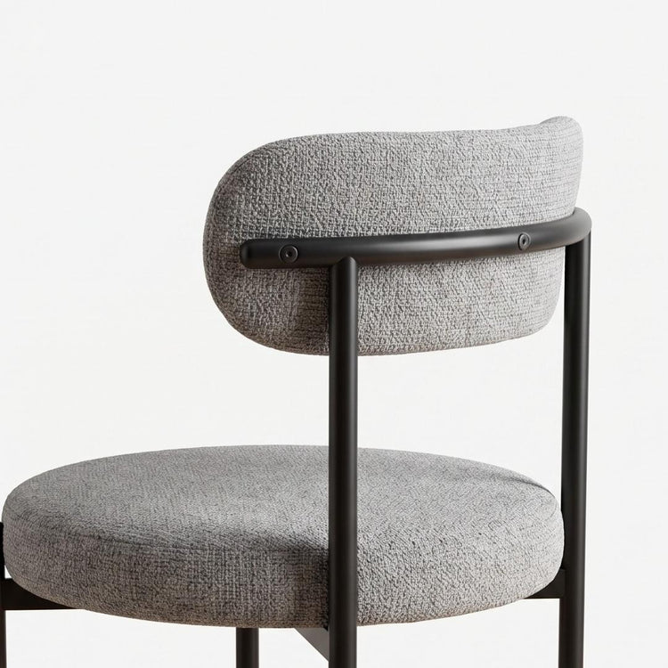 Silla Makena Gris | Metal y Lino