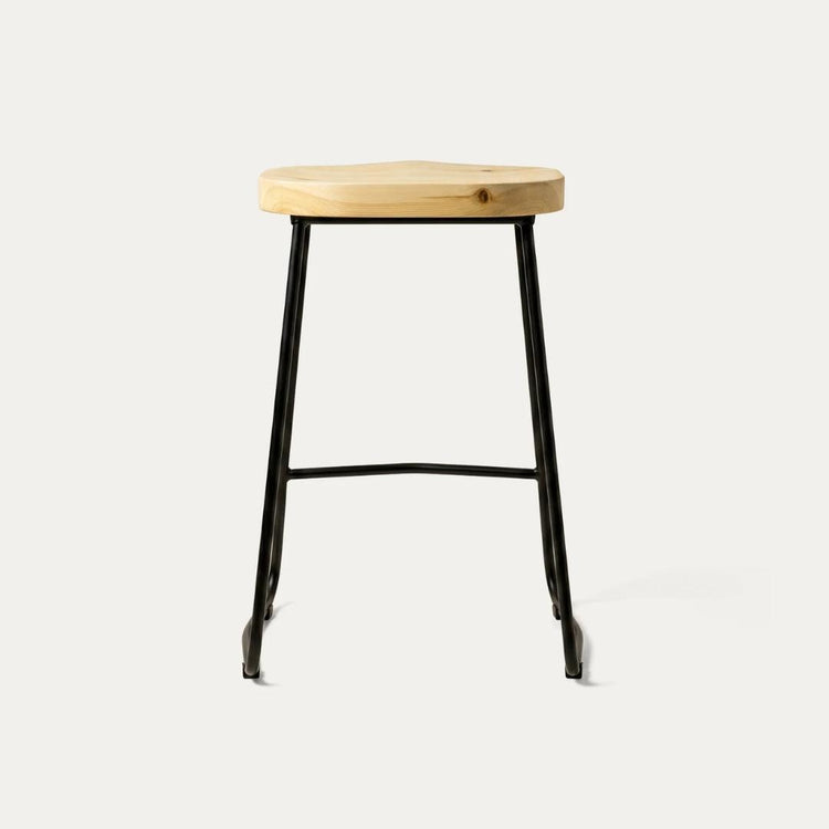 Pack 2 Taburete Piso Virginia 66 cm | Madera & Metal