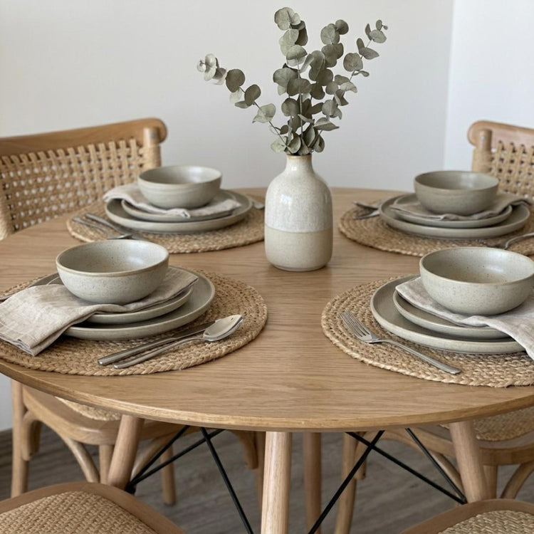 Comedor Redonda Shanna 100cm + 4 Silla Tango Wood