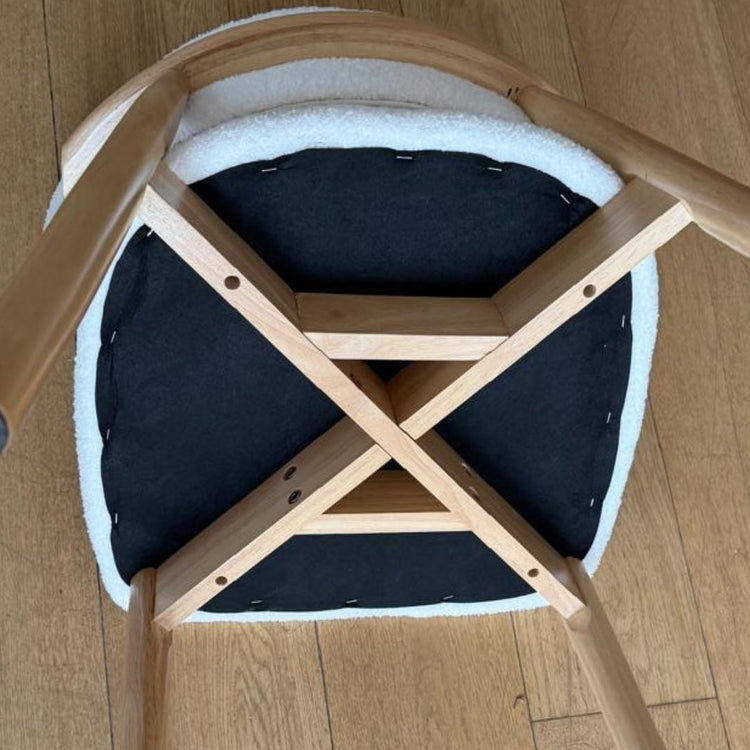Silla Makena Beige | Madera y Tela