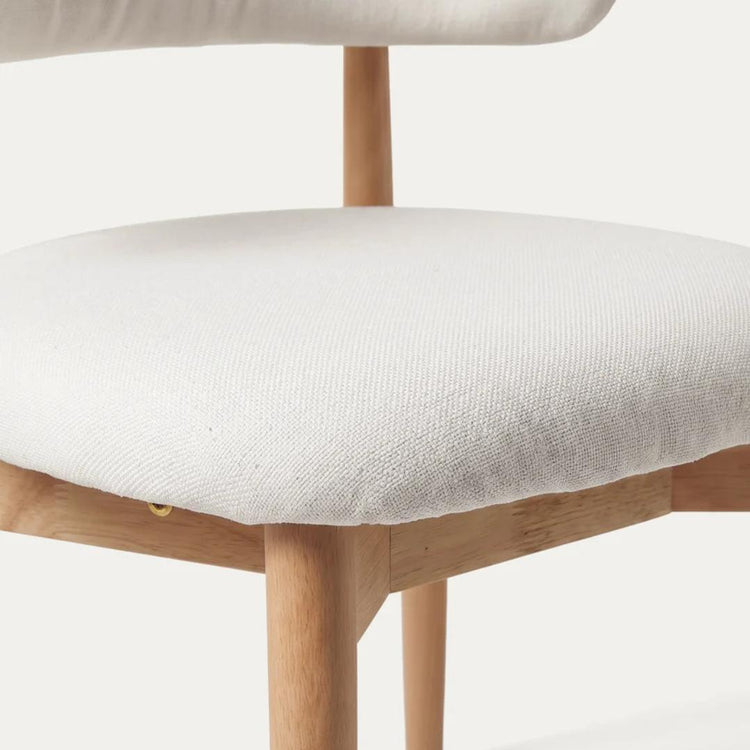 Silla Makena Lino Beige | Madera Natural