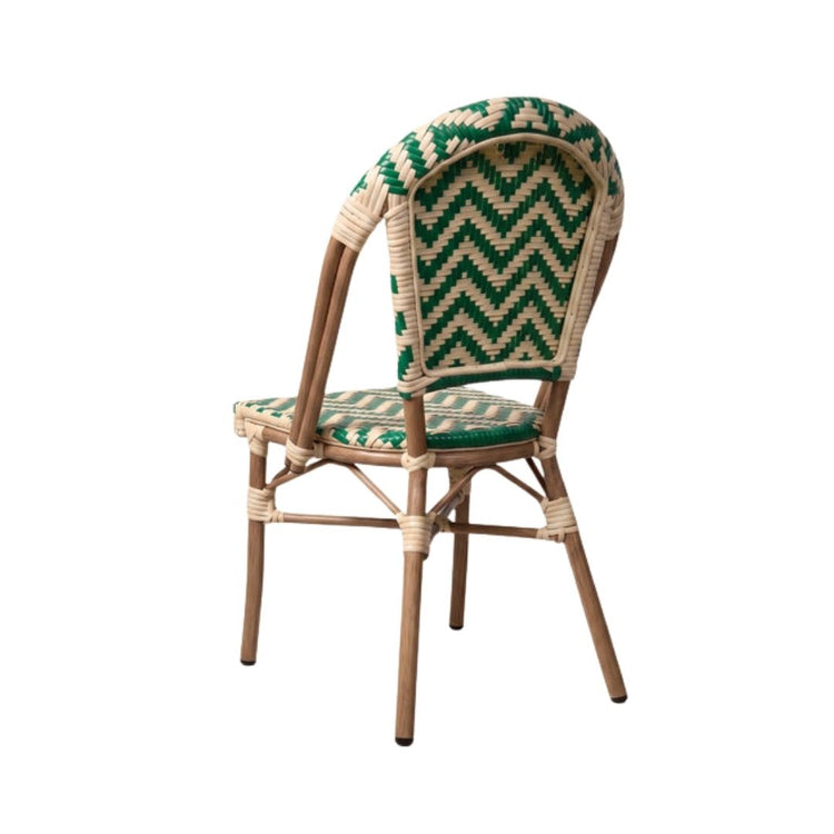 Silla Parisina Adolfo Verde/Beige