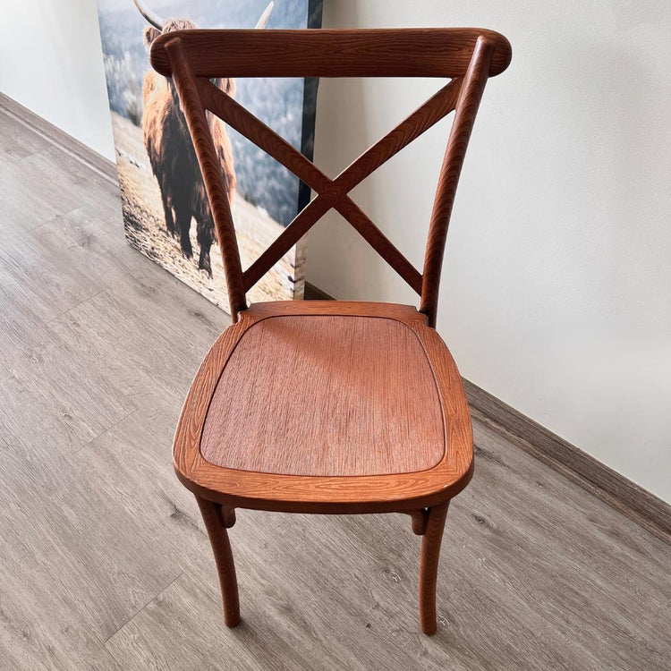 Silla Crossback Vintage | Efecto Madera