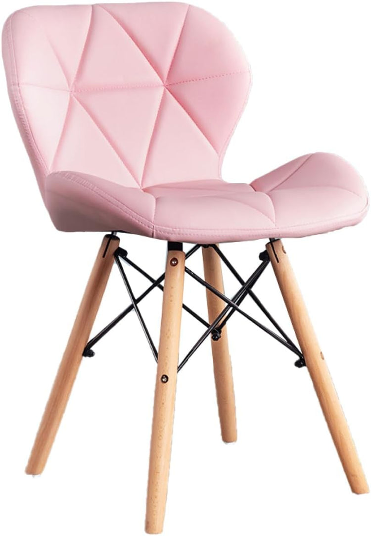 Pack 4 Silla Rubik Rosa | Ecocuero & Madera