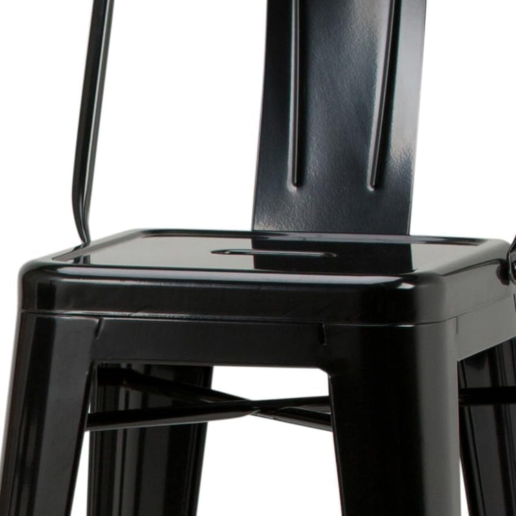Pack 4 Taburetes Tolix Negros 64 cm | Diseño Industrial para Cocina