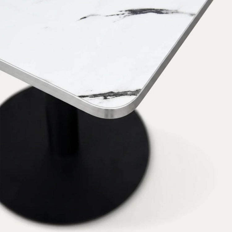 Mesa Cuadrada Roma Blanco 70x70cm | Efecto Mármol