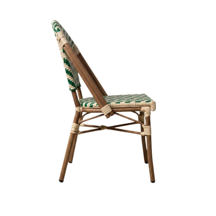 Silla Parisina Adolfo Verde/Beige