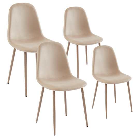 Pack 4 Silla Isy | Terciopelo color Arena