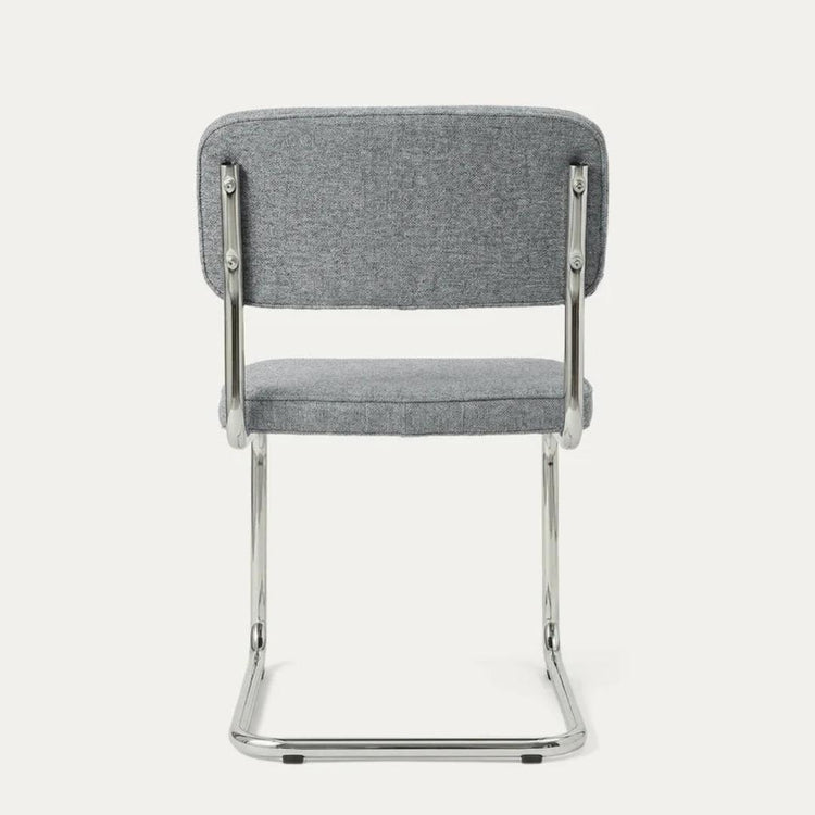 Silla Voladiza | Gris Grafito & Acero Cromado