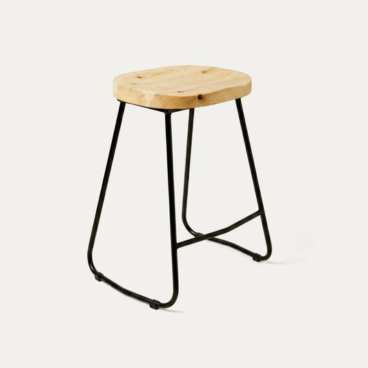 Taburete Piso Virginia 66 cm | Madera & Metal