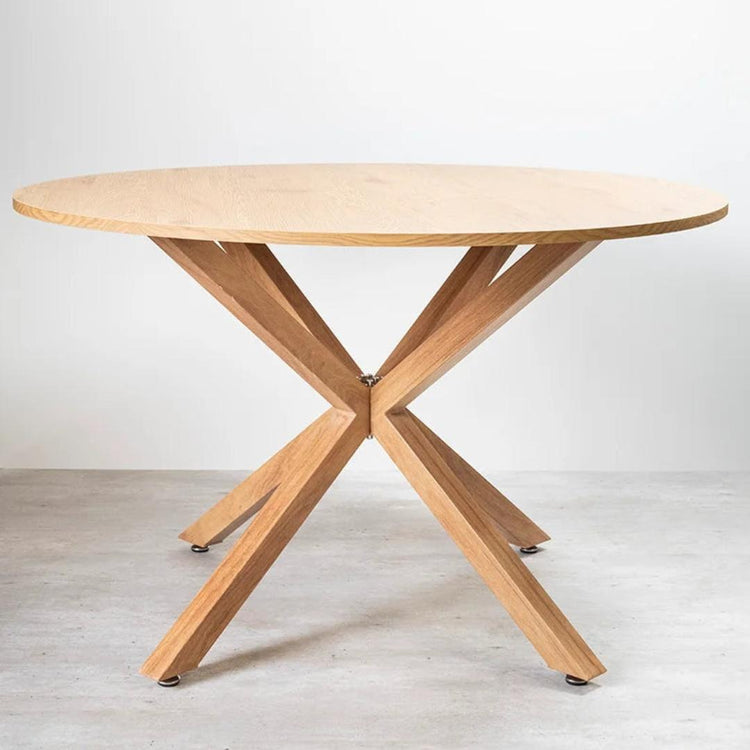 Mesa Redonda Equiz Wood 120cm | Base X | Comedor u Oficina