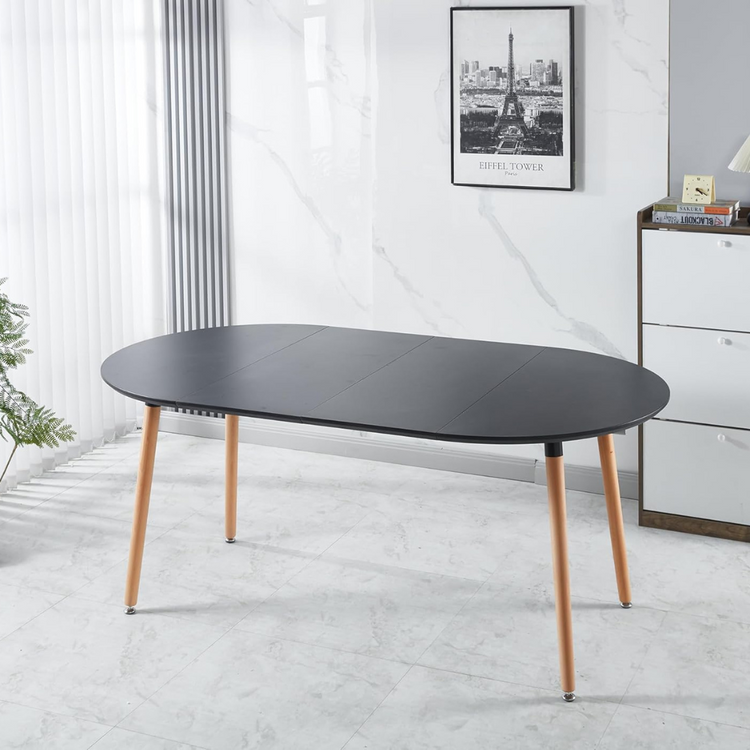 Mesa Extensible Bayona Negro | 100cm a 180cm