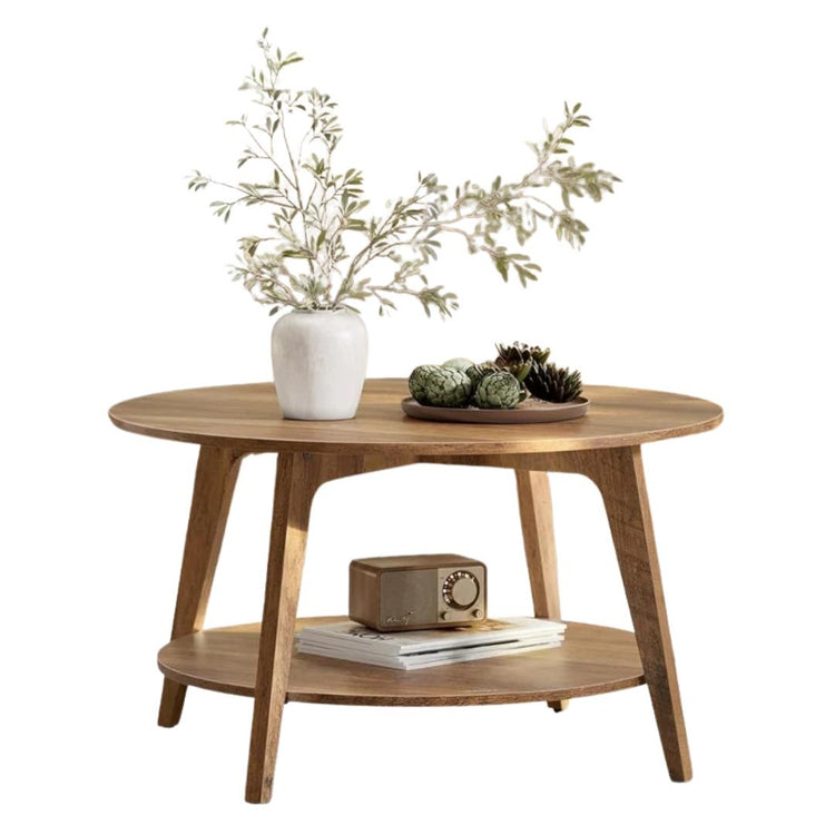 Mesa de Centro Romeo 80cm | MDF Natural Doble Nivel
