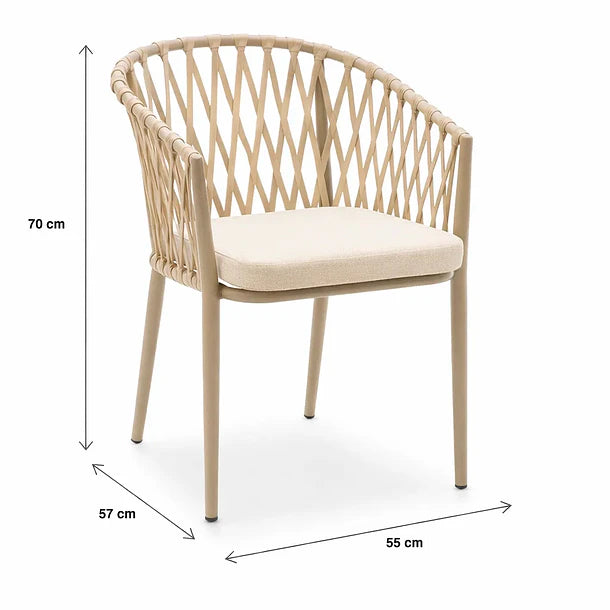 Silla de Terraza Artena | Aluminio y Cuerda