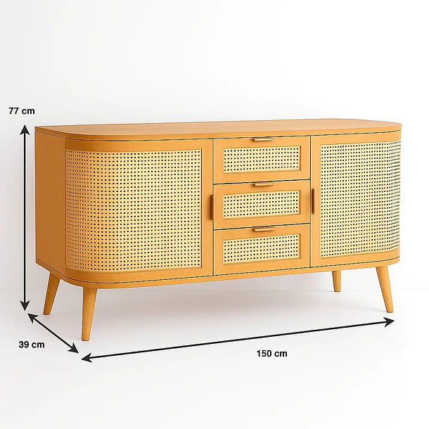 Rack Marian | Rattan & Madera