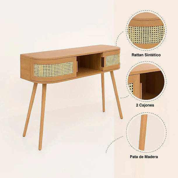 Escritorio Arrimo Marian | Rattan & Madera