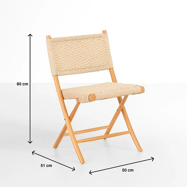 Silla Plegable Wislow | Madera Rattan