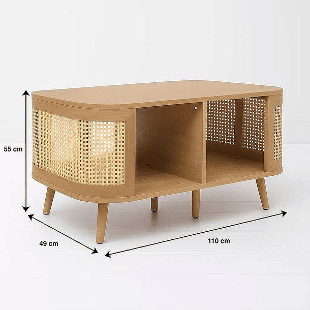 Mesa Central Marian | Rattan & Madera