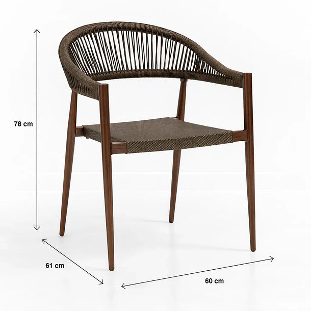 Silla de Terraza Cordova | Aluminio & Rattan